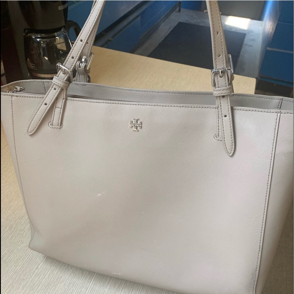 Tory Burch toupe color large handbag